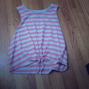 Tank top with tie front